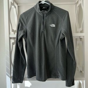 The North Face 1/2 Zip Pullover Fleece Jacket Gray Size M
